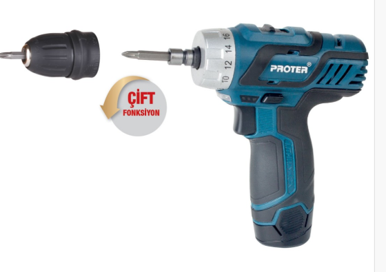 PROTER ŞARJLI MATKAP ÇİFT FONKSİYON 